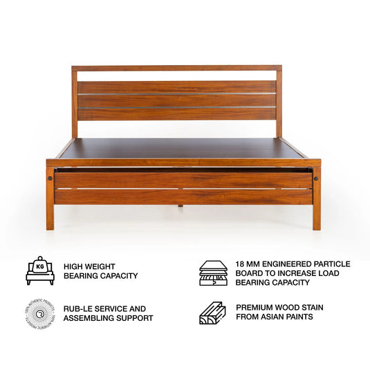 Front view of Aria super Bed Frame for bedroom