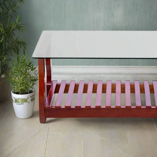 Azizia Wooden Teapoy - Rub - le