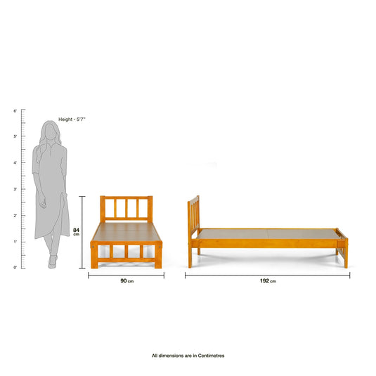 Solo Teak Single Bed