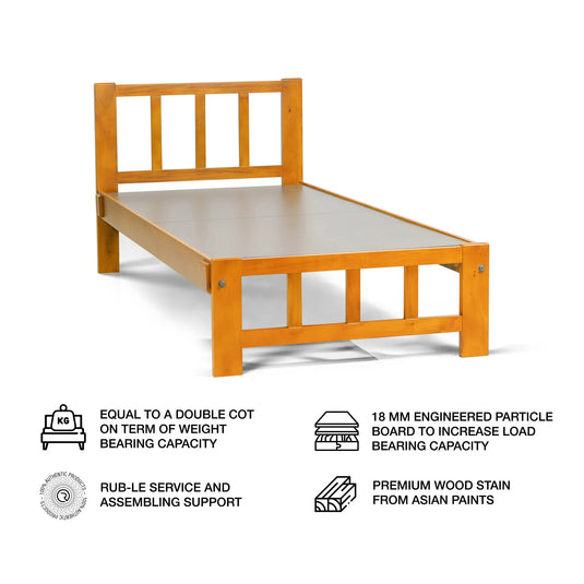 Solo Teak Single Bed