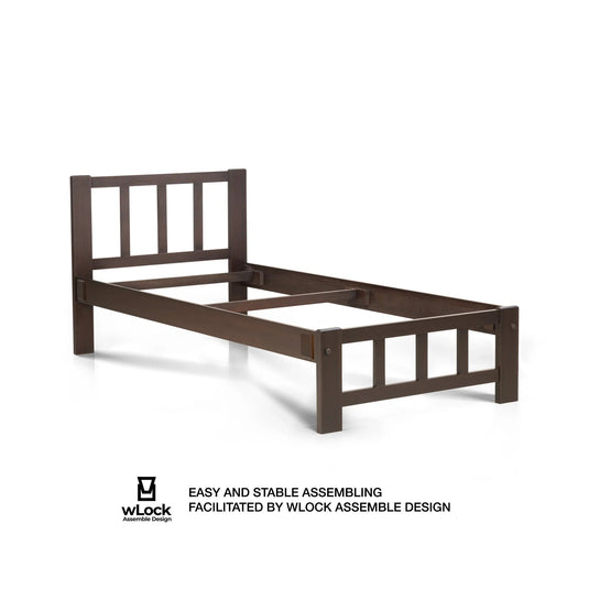 Solo Wenge Classic Single Bed - Rub - le