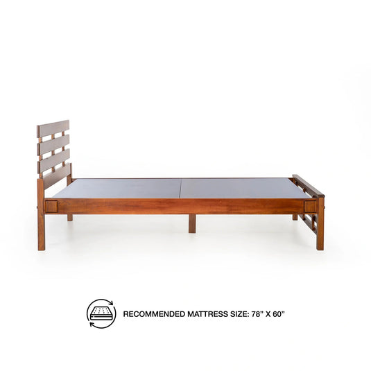 Vida Super Solid Wood Bed Frame - Rub - le