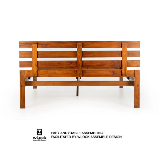 Vida Super Solid Wood Bed Frame - Rub - le