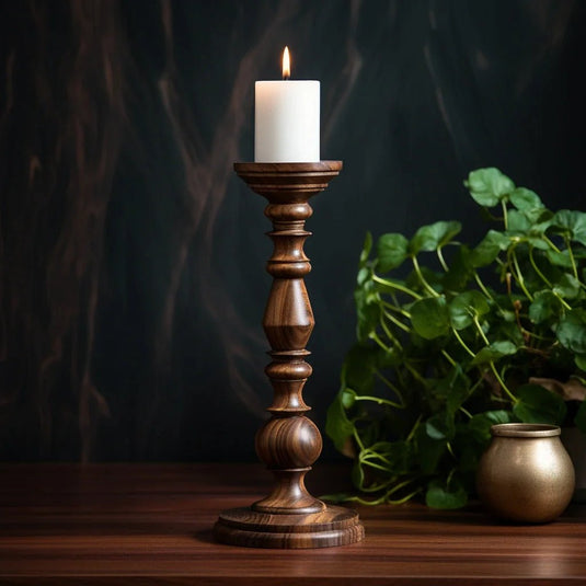 Wooden Candle Stand - Rub - le