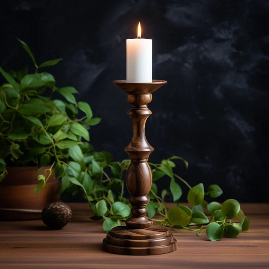 Wooden Candle Stand - Rub - le
