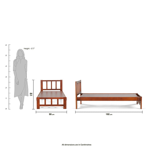 Solo Honey Classic Single Bed - Rub - le