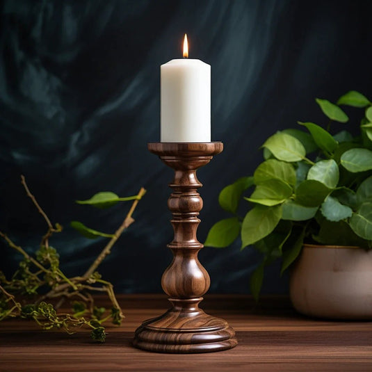 Wooden Candle Stand - Rub - le