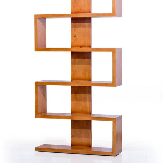 a part of teak color zayn wooden boook shelf