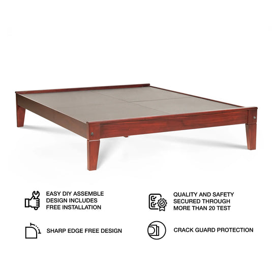 Alpa Super Solid Wood Bed Frame full View