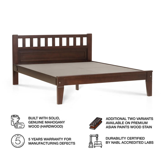 Elon Fairshed Super Solid Wood Bed Frame side view