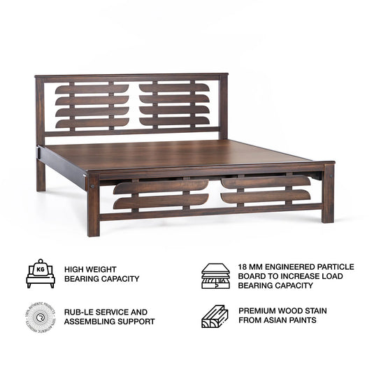 Enzo Fairshed Super Solid Wood Bed Frame side view