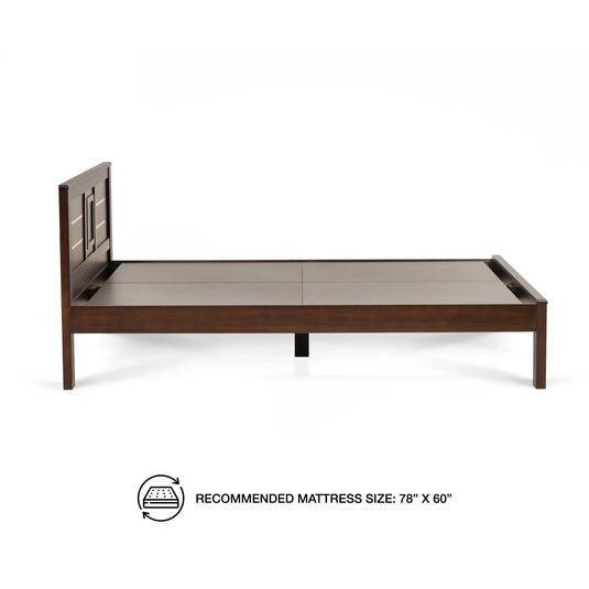 Eula fairshed super solid wood bed frame side view