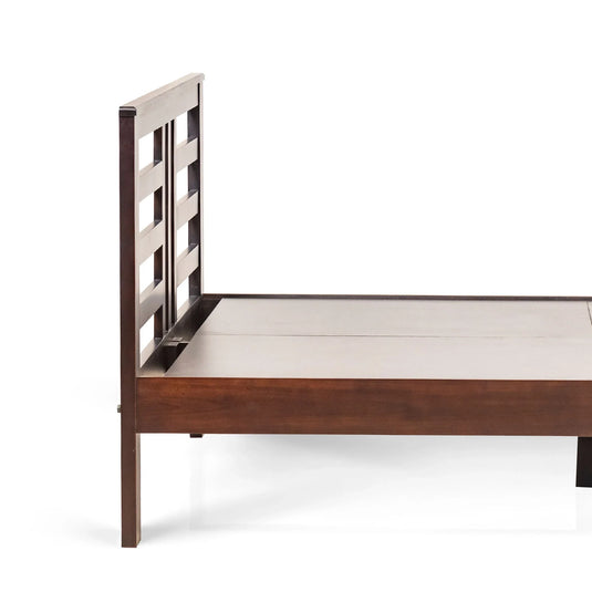 Reem Solid Wood Bed Frame zoomed side view