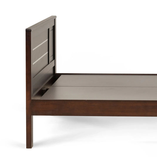 Shela solid wood bed frame right side view
