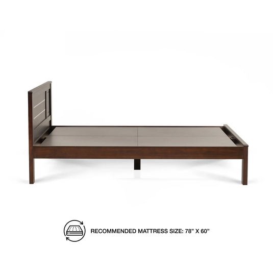 Shela solid wood bed frame full view
