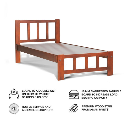 solo honey classic single bed front view