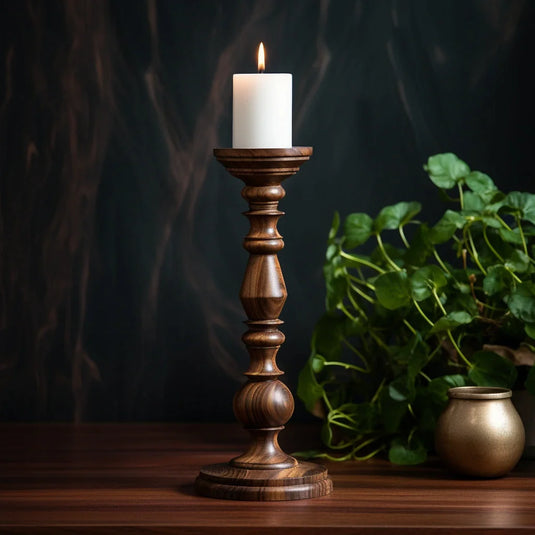 Wooden candle stand